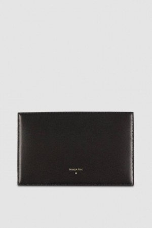 Patrizia Pepe Leather Shoulder Pocket Bag With Zipper Schwarz | 157069-EAB