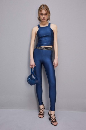Patrizia Pepe Leggings In Technical Stretch Jersey Hellblau | 618597-JMA
