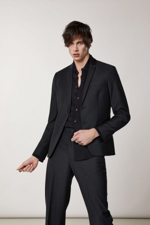 Patrizia Pepe Lined Cool Wool Blazer Schwarz | 546319-KLT