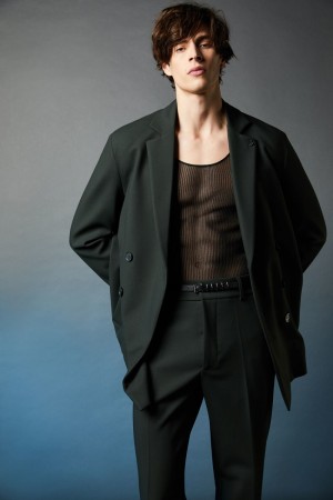Patrizia Pepe Lined Double-breasted Coat Grün | 134907-HUA