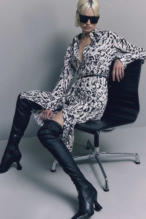 Patrizia Pepe Long Sleeved Shirt In Georgette Schwarz | 956372-OWB