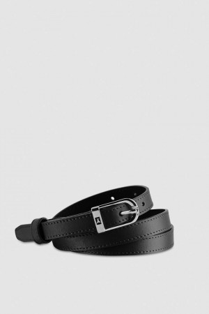 Patrizia Pepe Low-waist Smooth Leather Belt Schwarz | 184063-NKU