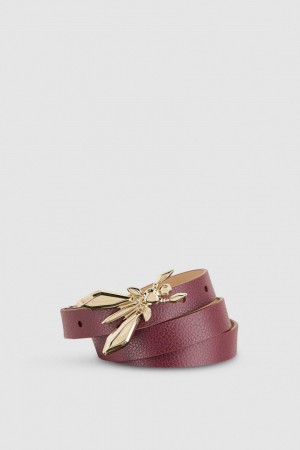Patrizia Pepe Low-waisted Leather Belt Lila | 586271-BMH