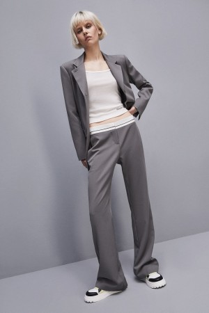 Patrizia Pepe Low-waisted Pants In Comfort Fabric Grau | 829750-XEZ