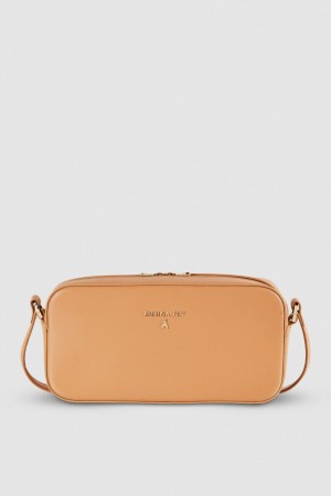 Patrizia Pepe Medium Graphic Case Shoulder Bag Beige | 743915-UYV