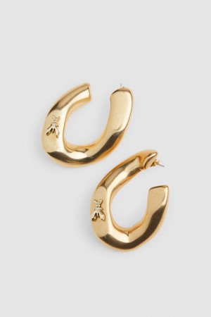 Patrizia Pepe Metal Earrings Gold | 627051-HPM