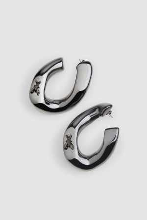 Patrizia Pepe Metal Earrings Schwarz | 072543-DSP