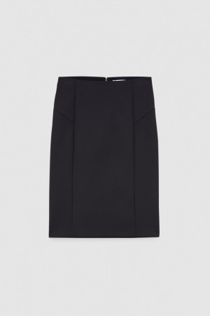 Patrizia Pepe Midi Pencil Skirt Schwarz | 512038-ZIR