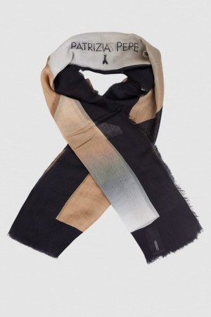 Patrizia Pepe Multi-fly Print Scarf Beige | 481530-XGO