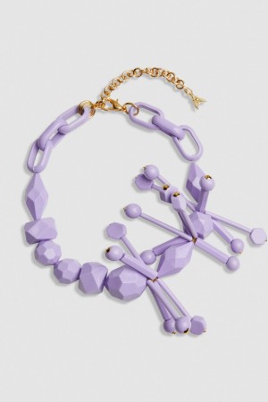 Patrizia Pepe Necklace With Techno Pop Fly Appliqué Rosa | 457093-SWK