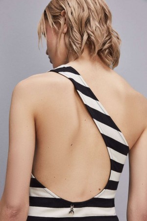 Patrizia Pepe One-shoulder Slim Dress In Cotton Jersey Weiß | 197320-JIS