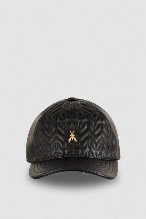 Patrizia Pepe Padded Fly Baseball Cap Schwarz | 598420-EMY