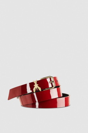 Patrizia Pepe Patent Leather Belt Rot | 582690-BMN