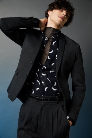 Patrizia Pepe Patterned Shirt With Breast Pocket Schwarz | 174608-IVS