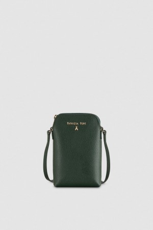 Patrizia Pepe Phone Holder With Shoulder Strap Grün | 257603-YSC