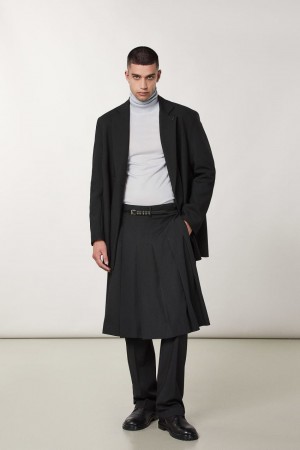 Patrizia Pepe Pleated Canvas Skirt Schwarz | 561840-UQO