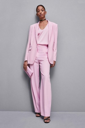 Patrizia Pepe Pleated Pants In Stretch Fabric Rosa | 506374-DGR