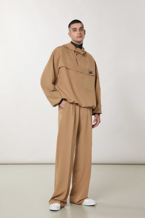 Patrizia Pepe Regular Fit Soft Pants Beige | 864971-QJN
