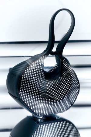 Patrizia Pepe Rhinestone Bangle Bag Schwarz | 738205-SGQ