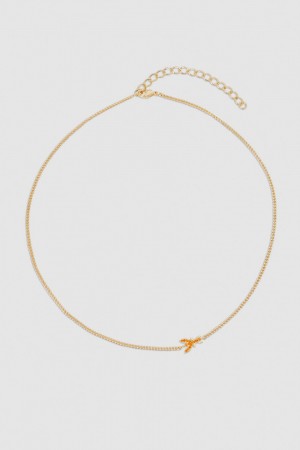 Patrizia Pepe Rhinestone Necklace Orange | 540621-TPM