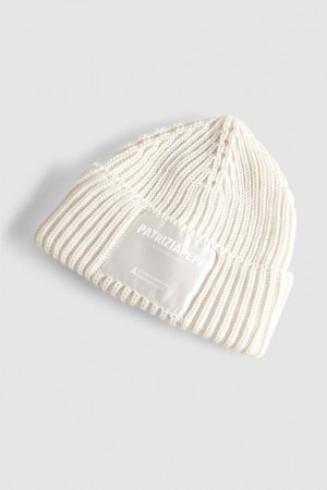 Patrizia Pepe Ribbed Fabric Hat Beige | 102678-FZC