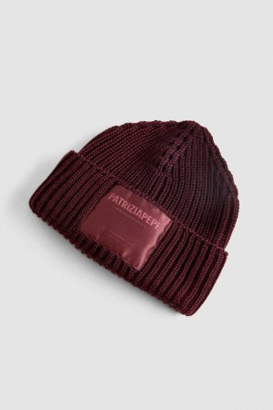 Patrizia Pepe Ribbed Fabric Hat Lila | 903875-PLT