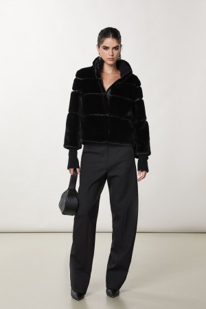 Patrizia Pepe Short Soft Jacket Schwarz | 470538-ZJT