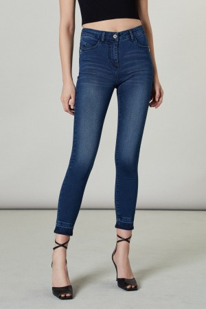 Patrizia Pepe Skinny Jeans Regular Waist Blau | 245879-RBZ