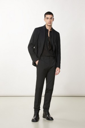 Patrizia Pepe Slim Canvas Pants Schwarz | 678459-SLK