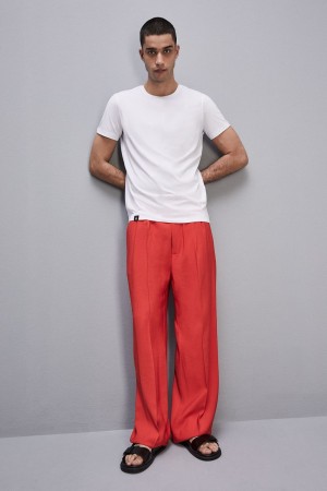 Patrizia Pepe Slim Fit T-shirt In Lyocell Jersey And Cotton Weiß | 685734-CHX