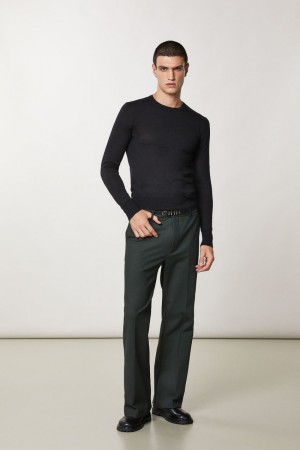 Patrizia Pepe Slim Fit Wool Sweater Schwarz | 259184-YTR