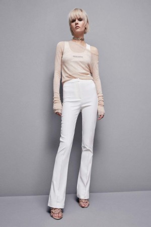 Patrizia Pepe Slim Flare Pants Weiß | 623179-BJG