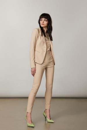 Patrizia Pepe Slim Pants Beige | 085327-NAM