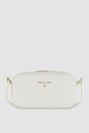 Patrizia Pepe Small Graphic Case Shoulder Bag Weiß | 590421-TNZ