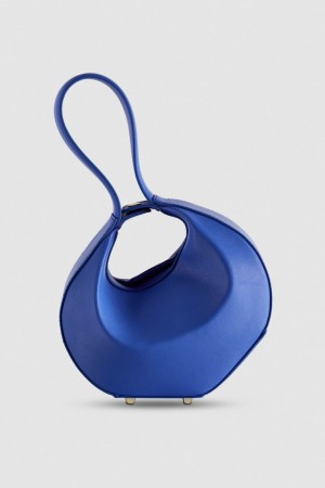 Patrizia Pepe Small Hobo Bangle Bag Blau | 148036-MXR