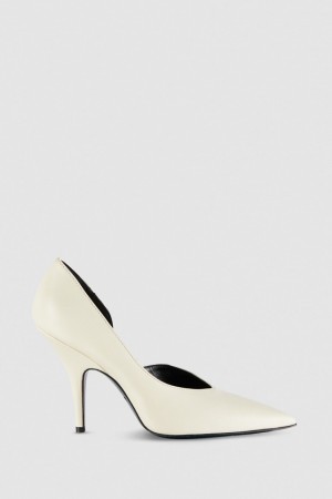 Patrizia Pepe Smooth Leather Pumps Beige | 934275-QWF