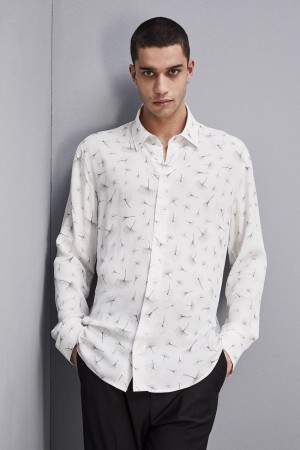 Patrizia Pepe Soft Twill Viscose Shirt Weiß | 325084-OBH