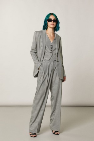 Patrizia Pepe Soft Viscose Pants Grau | 247513-ZFQ