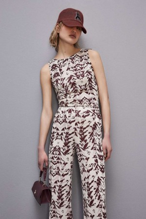 Patrizia Pepe Stretch Jersey Top With Print Mehrfarbig | 639471-SFI