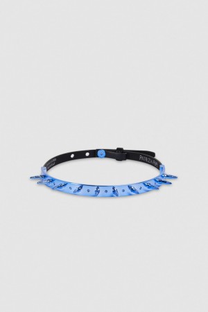 Patrizia Pepe Studded Leather Choker Blau | 952803-YGO