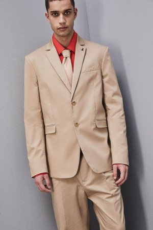 Patrizia Pepe Two-button Cotton Twill Jacket Beige | 297061-YGO