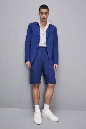 Patrizia Pepe Two-button Cotton Twill Jacket Hellblau | 081396-TSU